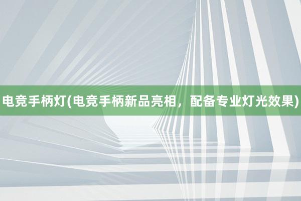 电竞手柄灯(电竞手柄新品亮相，配备专业灯光效果)