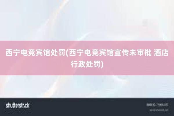 西宁电竞宾馆处罚(西宁电竞宾馆宣传未审批 酒店行政处罚)