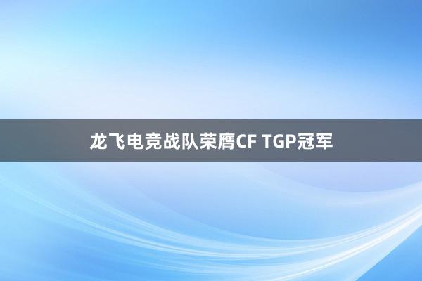 龙飞电竞战队荣膺CF TGP冠军