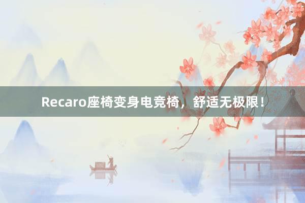 Recaro座椅变身电竞椅，舒适无极限！