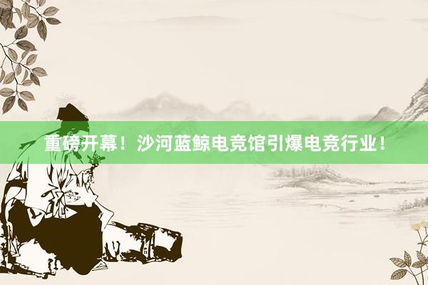 重磅开幕！沙河蓝鲸电竞馆引爆电竞行业！